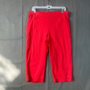 White Stag Women’s Red Capri Pants Drawstring Pockets Size Medium Pre owned